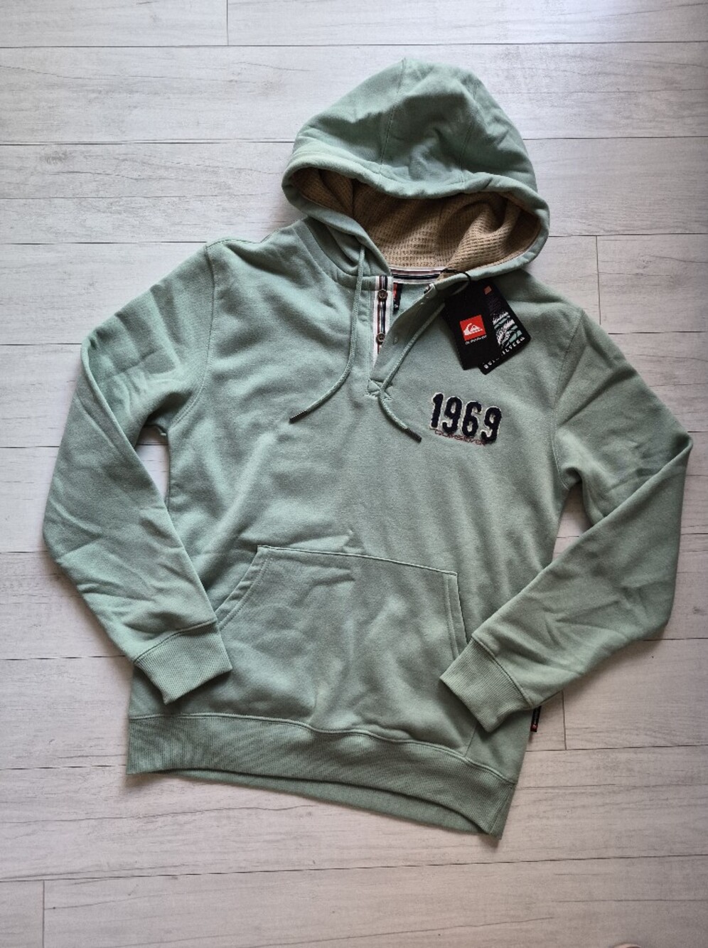 QUIKSILVER NEW 1969 Henley Fleece Pullover Hoodie
